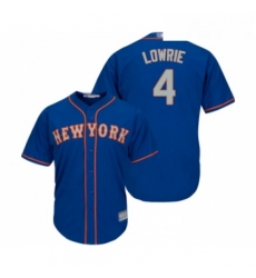 Mens New York Mets 4 Jed Lowrie Replica Royal Blue Alternate Road Cool Base Baseball Jersey Mens New York Mets 4 Jed Lowrie Replica Royal Blue Alternate Road Cool Base Baseball Jersey