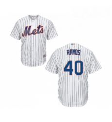 Mens New York Mets 40 Wilson Ramos Replica White Home Cool Base Baseball Jersey Mens New York Mets 40 Wilson Ramos Replica White Home Cool Base Baseball Jersey