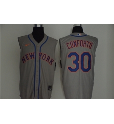 Mets 30 Michael Conforto Gray Nike Cool Base Sleeveless Jersey Mets 30 Michael Conforto Gray Nike Cool Base Sleeveless Jersey