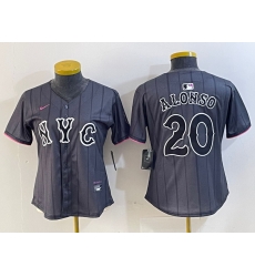 Women New York Mets 20 Pete Alonso Graphite 2024 City Connect Limited Stitched Baseball Jersey 15 Women New York Mets 20 Pete Alonso Graphite 2024 City Connect Limited Stitched Baseball Jersey 15