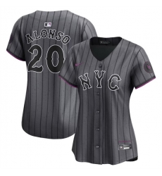 Women New York Mets 20 Pete Alonso Graphite 2024 City Connect Limited Stitched Baseball Jersey 2 1 Women New York Mets 20 Pete Alonso Graphite 2024 City Connect Limited Stitched Baseball Jersey 2 1