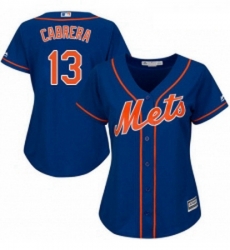 Womens Majestic New York Mets 13 Asdrubal Cabrera Authentic Royal Blue Alternate Home Cool Base MLB Jersey Womens Majestic New York Mets 13 Asdrubal Cabrera Authentic Royal Blue Alternate Home Cool Base MLB Jersey