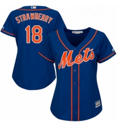 Womens Majestic New York Mets 18 Darryl Strawberry Replica Royal Blue Alternate Home Cool Base MLB Jersey Womens Majestic New York Mets 18 Darryl Strawberry Replica Royal Blue Alternate Home Cool Base MLB Jersey