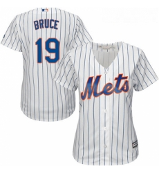 Womens Majestic New York Mets 19 Jay Bruce Authentic White Home Cool Base MLB Jersey Womens Majestic New York Mets 19 Jay Bruce Authentic White Home Cool Base MLB Jersey