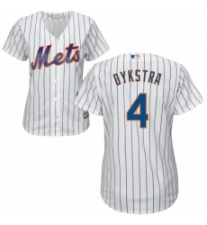Womens Majestic New York Mets 4 Lenny Dykstra Authentic White Home Cool Base MLB Jersey Womens Majestic New York Mets 4 Lenny Dykstra Authentic White Home Cool Base MLB Jersey
