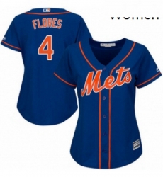 Womens Majestic New York Mets 4 Wilmer Flores Authentic Royal Blue Alternate Home Cool Base MLB Jersey Womens Majestic New York Mets 4 Wilmer Flores Authentic Royal Blue Alternate Home Cool Base MLB Jersey