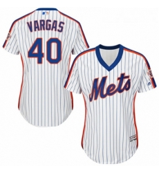 Womens Majestic New York Mets 40 Jason Vargas Authentic White Alternate Cool Base MLB Jersey Womens Majestic New York Mets 40 Jason Vargas Authentic White Alternate Cool Base MLB Jersey