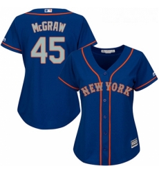 Womens Majestic New York Mets 45 Tug McGraw Authentic Royal Blue Alternate Road Cool Base MLB Jersey Womens Majestic New York Mets 45 Tug McGraw Authentic Royal Blue Alternate Road Cool Base MLB Jersey