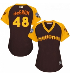 Womens Majestic New York Mets 48 Jacob deGrom Authentic Brown 2016 All Star National League BP Cool Base MLB Jersey Womens Majestic New York Mets 48 Jacob deGrom Authentic Brown 2016 All Star National League BP Cool Base MLB Jersey