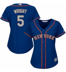 Womens Majestic New York Mets 5 David Wright Authentic BlueGrey NO MLB Jersey Womens Majestic New York Mets 5 David Wright Authentic BlueGrey NO MLB Jersey