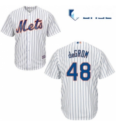 Youth Majestic New York Mets 48 Jacob DeGrom Replica White Home Cool Base MLB Jersey Youth Majestic New York Mets 48 Jacob DeGrom Replica White Home Cool Base MLB Jersey