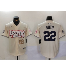 Men New York Yankees 22 Juan Soto Cream The Bronx Graffiti V2 Vapor Limited Stitched Baseball Jersey 1 Men New York Yankees 22 Juan Soto Cream The Bronx Graffiti V2 Vapor Limited Stitched Baseball Jersey 1