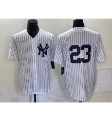 Men New York Yankees 23 Don Mattingly White Cool Base Stitched Baseball Jersey Men New York Yankees 23 Don Mattingly White Cool Base Stitched Baseball Jersey