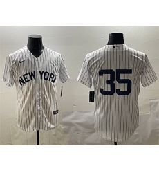 Men New York Yankees 35 Cody Bellinger White Cool Base Stitched Baseball Jersey Men New York Yankees 35 Cody Bellinger White Cool Base Stitched Baseball Jersey