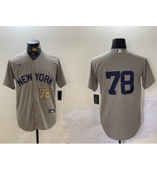 Men New York Yankees 78 Kellin Deglan Grey Cool Base Stitched Baseball Jersey Men New York Yankees 78 Kellin Deglan Grey Cool Base Stitched Baseball Jersey