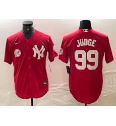 Men New York Yankees 99 Aaron Judge Red Cool Base Stitched Baseball Jersey 2 Men New York Yankees 99 Aaron Judge Red Cool Base Stitched Baseball Jersey 2