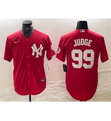 Men New York Yankees 99 Aaron Judge Red Cool Base Stitched Baseball Jersey Men New York Yankees 99 Aaron Judge Red Cool Base Stitched Baseball Jersey