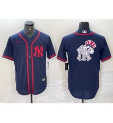 Men New York Yankees Big LOGO Navy Cool Base Stitched Baseball Jersey 17 Men New York Yankees Big LOGO Navy Cool Base Stitched Baseball Jersey 17