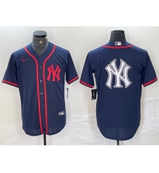 Men New York Yankees Big LOGO Navy Cool Base Stitched Baseball Jersey 18 Men New York Yankees Big LOGO Navy Cool Base Stitched Baseball Jersey 18