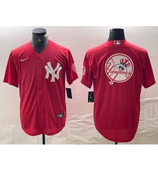 Men New York Yankees Big Logo Red Cool Base Stitched Baseball Jersey 16 Men New York Yankees Big Logo Red Cool Base Stitched Baseball Jersey 16
