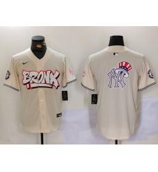 Men New York Yankees Blank Cream The Bronx Graffiti V2 Vapor Limited Stitched Baseball Jersey 13 Men New York Yankees Blank Cream The Bronx Graffiti V2 Vapor Limited Stitched Baseball Jersey 13
