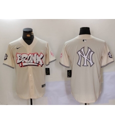 Men New York Yankees Blank Cream The Bronx Graffiti V2 Vapor Limited Stitched Baseball Jersey 1 Men New York Yankees Blank Cream The Bronx Graffiti V2 Vapor Limited Stitched Baseball Jersey 1