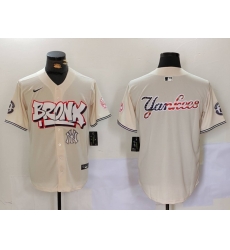 Men New York Yankees Blank Cream The Bronx Graffiti V2 Vapor Limited Stitched Baseball Jersey 9 Men New York Yankees Blank Cream The Bronx Graffiti V2 Vapor Limited Stitched Baseball Jersey 9