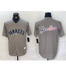 Men New York Yankees Grey Team Big Logo Cool Base Stitched Baseball Jersey 6 Men New York Yankees Grey Team Big Logo Cool Base Stitched Baseball Jersey 6