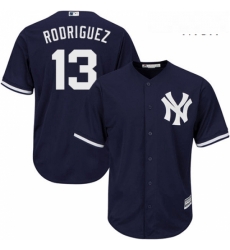 Mens Majestic New York Yankees 13 Alex Rodriguez Replica Navy Blue Alternate MLB Jersey Mens Majestic New York Yankees 13 Alex Rodriguez Replica Navy Blue Alternate MLB Jersey