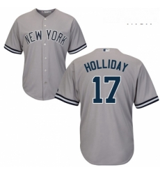 Mens Majestic New York Yankees 17 Matt Holliday Replica Grey Road MLB Jersey Mens Majestic New York Yankees 17 Matt Holliday Replica Grey Road MLB Jersey