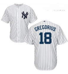 Mens Majestic New York Yankees 18 Didi Gregorius Replica White Home MLB Jersey Mens Majestic New York Yankees 18 Didi Gregorius Replica White Home MLB Jersey