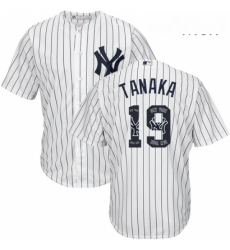 Mens Majestic New York Yankees 19 Masahiro Tanaka Authentic White Team Logo Fashion MLB Jersey Mens Majestic New York Yankees 19 Masahiro Tanaka Authentic White Team Logo Fashion MLB Jersey