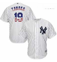 Mens Majestic New York Yankees 19 Masahiro Tanaka Replica White USA Flag Fashion MLB Jersey Mens Majestic New York Yankees 19 Masahiro Tanaka Replica White USA Flag Fashion MLB Jersey