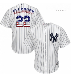 Mens Majestic New York Yankees 22 Jacoby Ellsbury Authentic White USA Flag Fashion MLB Jersey Mens Majestic New York Yankees 22 Jacoby Ellsbury Authentic White USA Flag Fashion MLB Jersey