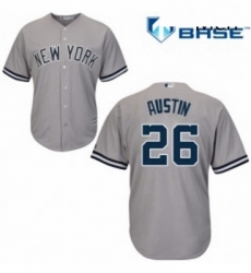 Mens Majestic New York Yankees 26 Tyler Austin Replica Grey Road MLB Jersey Mens Majestic New York Yankees 26 Tyler Austin Replica Grey Road MLB Jersey