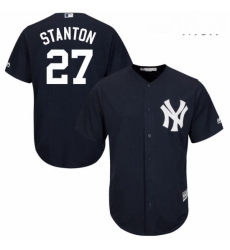 Mens Majestic New York Yankees 27 Giancarlo Stanton Replica Navy Blue Alternate MLB Jersey Mens Majestic New York Yankees 27 Giancarlo Stanton Replica Navy Blue Alternate MLB Jersey