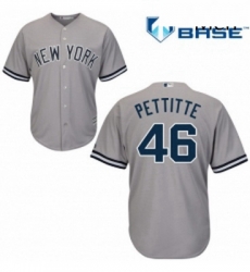 Mens Majestic New York Yankees 46 Andy Pettitte Replica Grey Road MLB Jersey Mens Majestic New York Yankees 46 Andy Pettitte Replica Grey Road MLB Jersey