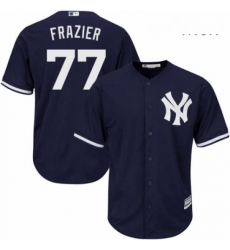 Mens Majestic New York Yankees 77 Clint Frazier Replica Navy Blue Alternate MLB Jersey Mens Majestic New York Yankees 77 Clint Frazier Replica Navy Blue Alternate MLB Jersey