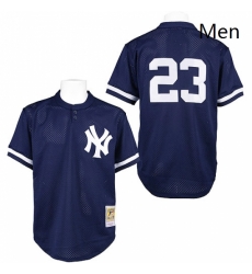 Mens Mitchell and Ness 1995 New York Yankees 23 Don Mattingly Replica Blue Throwback MLB Jersey Mens Mitchell and Ness 1995 New York Yankees 23 Don Mattingly Replica Blue Throwback MLB Jersey
