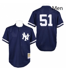 Mens Mitchell and Ness 1995 New York Yankees 51 Bernie Williams Authentic Blue Throwback MLB Jersey Mens Mitchell and Ness 1995 New York Yankees 51 Bernie Williams Authentic Blue Throwback MLB Jersey