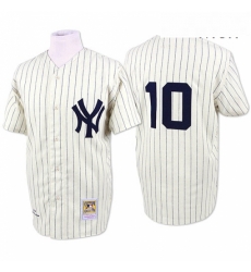 Mens Mitchell and Ness New York Yankees 10 Phil Rizzuto Replica White Throwback MLB Jersey Mens Mitchell and Ness New York Yankees 10 Phil Rizzuto Replica White Throwback MLB Jersey