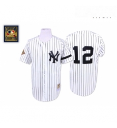 Mens Mitchell and Ness New York Yankees 12 Wade Boggs Authentic White Throwback MLB Jersey Mens Mitchell and Ness New York Yankees 12 Wade Boggs Authentic White Throwback MLB Jersey
