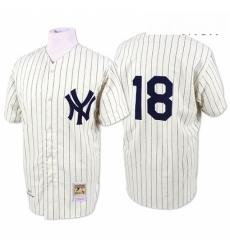 Mens Mitchell and Ness New York Yankees 18 Don Larsen Replica White 1956 Throwback MLB Jersey Mens Mitchell and Ness New York Yankees 18 Don Larsen Replica White 1956 Throwback MLB Jersey