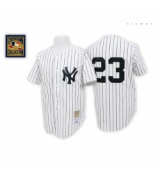 Mens Mitchell and Ness New York Yankees 23 Don Mattingly Authentic White Throwback MLB Jersey Mens Mitchell and Ness New York Yankees 23 Don Mattingly Authentic White Throwback MLB Jersey