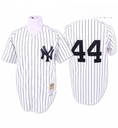 Mens Mitchell and Ness New York Yankees 44 Reggie Jackson Replica White Throwback MLB Jersey Mens Mitchell and Ness New York Yankees 44 Reggie Jackson Replica White Throwback MLB Jersey