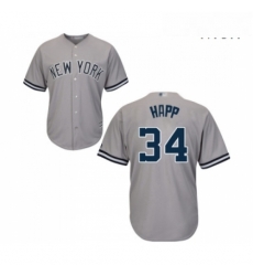 Mens New York Yankees 34 JA Happ Replica Grey Road Baseball Jersey Mens New York Yankees 34 JA Happ Replica Grey Road Baseball Jersey