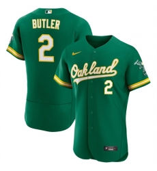 Men Oakland Athletics 2 Lawrence Butler Green Flex Base Stitched Jersey Men Oakland Athletics 2 Lawrence Butler Green Flex Base Stitched Jersey