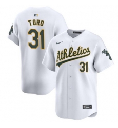 Men Oakland Athletics 31 Abraham Toro White 2024 Home Limited Stitched Jersey Men Oakland Athletics 31 Abraham Toro White 2024 Home Limited Stitched Jersey