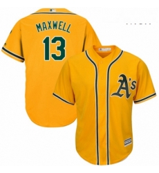 Mens Majestic Oakland Athletics 13 Bruce Maxwell Replica Gold Alternate 2 Cool Base MLB Jersey Mens Majestic Oakland Athletics 13 Bruce Maxwell Replica Gold Alternate 2 Cool Base MLB Jersey