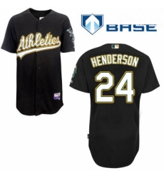 Mens Majestic Oakland Athletics 24 Rickey Henderson Authentic Black Cool Base MLB Jersey Mens Majestic Oakland Athletics 24 Rickey Henderson Authentic Black Cool Base MLB Jersey